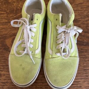 Lime green Vans Old Skool Trainers
